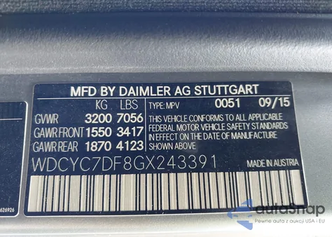 2016 Mercedes-Benz Amg G 63 4Matic из США, поврежденный, VIN WDCYC7DF8GX243391